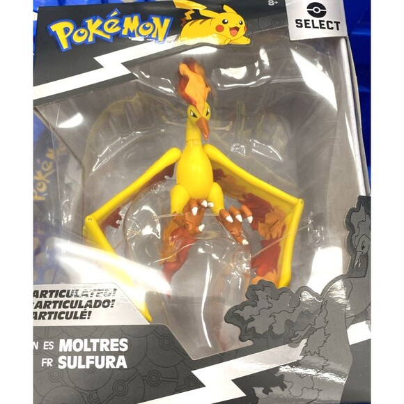 Pokemon Articulated Battle Figure MOLTRES 6" Select 2022 Series 3 Yellow - Picture 5 of 11